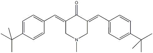 3,5-bis(4-tert-butylbenzylidene)-1-methyl-4-piperidinone,380626-07-3,结构式