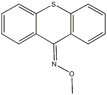 9H-thioxanthen-9-one O-methyloxime Structure