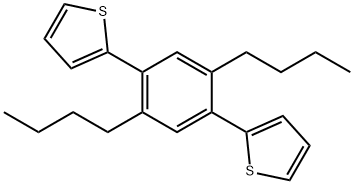 2-[2,5-dibutyl-4-(2-thienyl)phenyl]thiophene 化学構造式