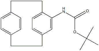 tert-butyl tricyclo[8.2.2.2~4,7~]hexadeca-1(12),4,6,10,13,15-hexaen-5-ylcarbamate Struktur