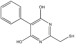 5-phenyl-2-(sulfanylmethyl)-4,6-pyrimidinediol 结构式