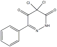 4,4-dichloro-6-phenyl-3,5(2H,4H)-pyridazinedione 化学構造式