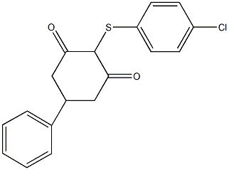 2-[(4-chlorophenyl)sulfanyl]-5-phenyl-1,3-cyclohexanedione,380631-22-1,结构式