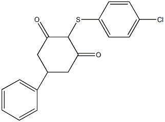 2-[(4-chlorophenyl)sulfanyl]-5-phenyl-1,3-cyclohexanedione|