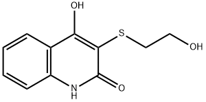 4-hydroxy-3-[(2-hydroxyethyl)sulfanyl]-2(1H)-quinolinone Struktur