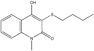 3-(butylsulfanyl)-4-hydroxy-1-methyl-2(1H)-quinolinone 化学構造式