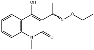 3-(N-ethoxyethanimidoyl)-4-hydroxy-1-methyl-2(1H)-quinolinone Struktur