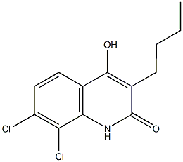 3-butyl-7,8-dichloro-4-hydroxy-2(1H)-quinolinone Structure