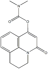 5-oxo-2,3-dihydro-1H,5H-pyrido[3,2,1-ij]quinolin-7-yl dimethylcarbamate Struktur