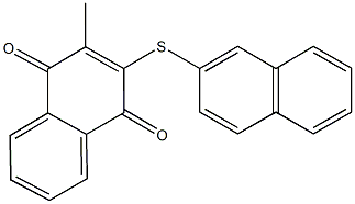 2-methyl-3-(2-naphthylsulfanyl)naphthoquinone 化学構造式