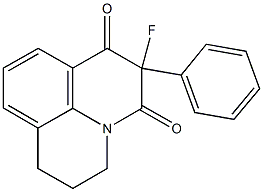 2-fluoro-2-phenyl-6,7-dihydro-1H,5H-pyrido[3,2,1-ij]quinoline-1,3(2H)-dione 结构式