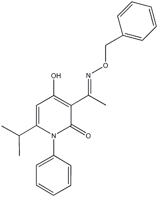 3-[N-(benzyloxy)ethanimidoyl]-4-hydroxy-6-isopropyl-1-phenyl-2(1H)-pyridinone 结构式