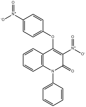 3-nitro-4-{4-nitrophenoxy}-1-phenyl-2(1H)-quinolinone Structure