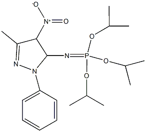 triisopropyl 4-nitro-3-methyl-1-phenyl-4,5-dihydro-1H-pyrazol-5-ylimidophosphate,380632-99-5,结构式