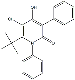 6-tert-butyl-5-chloro-4-hydroxy-1,3-diphenyl-2(1H)-pyridinone Structure