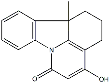 4-hydroxy-11b-methyl-1,2,3,11b-tetrahydro-6H-pyrido[3,2,1-jk]carbazol-6-one 化学構造式