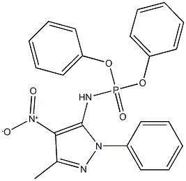 diphenyl 4-nitro-3-methyl-1-phenyl-1H-pyrazol-5-ylamidophosphate 结构式