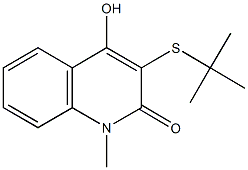 3-(tert-butylsulfanyl)-4-hydroxy-1-methyl-2(1H)-quinolinone,380633-78-3,结构式