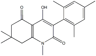 4-hydroxy-3-mesityl-1,7,7-trimethyl-7,8-dihydro-2,5(1H,6H)-quinolinedione Structure