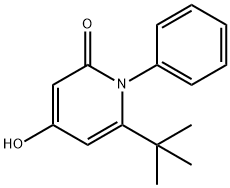 6-tert-butyl-4-hydroxy-1-phenyl-2(1H)-pyridinone 化学構造式