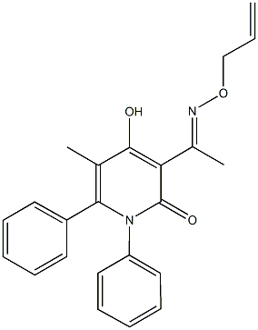 3-[N-(allyloxy)ethanimidoyl]-4-hydroxy-5-methyl-1,6-diphenyl-2(1H)-pyridinone,380634-76-4,结构式