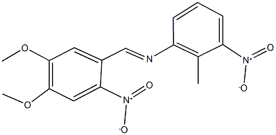 N-(4,5-dimethoxy-2-nitrobenzylidene)-2-methyl-3-nitroaniline,380636-13-5,结构式