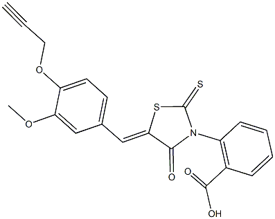 380637-77-4 2-{5-[3-methoxy-4-(2-propynyloxy)benzylidene]-4-oxo-2-thioxo-1,3-thiazolidin-3-yl}benzoic acid