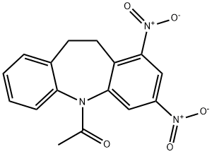 5-acetyl-1,3-bisnitro-10,11-dihydro-5H-dibenzo[b,f]azepine Structure