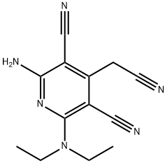 2-amino-4-(cyanomethyl)-6-(diethylamino)-3,5-pyridinedicarbonitrile Structure