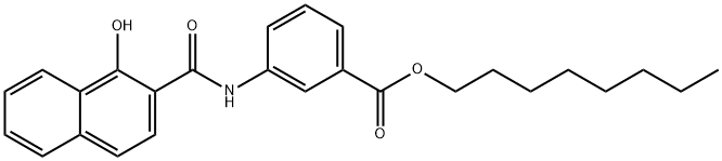 octyl 3-[(1-hydroxy-2-naphthoyl)amino]benzoate Structure