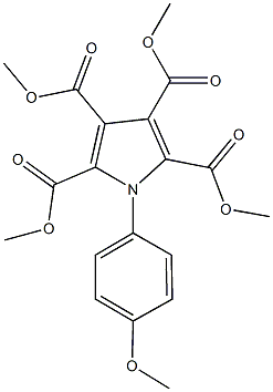 tetramethyl 1-(4-methoxyphenyl)-1H-pyrrole-2,3,4,5-tetracarboxylate Struktur