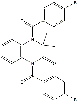 1,4-bis(4-bromobenzoyl)-3,3-dimethyl-3,4-dihydro-2(1H)-quinoxalinone|