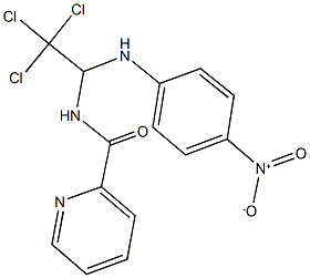 N-(2,2,2-trichloro-1-{4-nitroanilino}ethyl)-2-pyridinecarboxamide 化学構造式