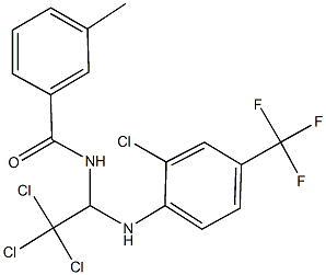 3-methyl-N-{2,2,2-trichloro-1-[2-chloro-4-(trifluoromethyl)anilino]ethyl}benzamide Struktur