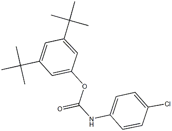 3,5-ditert-butylphenyl 4-chlorophenylcarbamate 结构式
