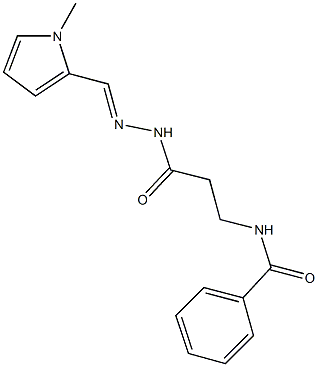 N-(3-{2-[(1-methyl-1H-pyrrol-2-yl)methylene]hydrazino}-3-oxopropyl)benzamide Structure