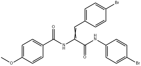 N-[1-[(4-bromoanilino)carbonyl]-2-(4-bromophenyl)vinyl]-4-methoxybenzamide Structure