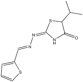 380641-67-8 2-thiophenecarbaldehyde (5-isopropyl-4-oxo-1,3-thiazolidin-2-ylidene)hydrazone