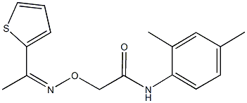 N-(2,4-dimethylphenyl)-2-({[1-(2-thienyl)ethylidene]amino}oxy)acetamide Structure