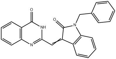 2-[(1-benzyl-2-oxo-1,2-dihydro-3H-indol-3-ylidene)methyl]-4(3H)-quinazolinone|