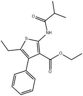 ethyl 5-ethyl-2-(isobutyrylamino)-4-phenylthiophene-3-carboxylate|