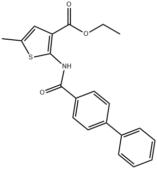 ethyl 2-[([1,1'-biphenyl]-4-ylcarbonyl)amino]-5-methylthiophene-3-carboxylate,380644-16-6,结构式