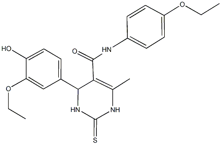 380644-50-8 4-(3-ethoxy-4-hydroxyphenyl)-N-(4-ethoxyphenyl)-6-methyl-2-thioxo-1,2,3,4-tetrahydro-5-pyrimidinecarboxamide