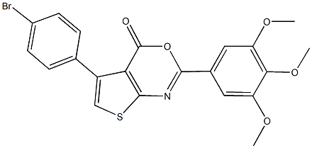 5-(4-bromophenyl)-2-(3,4,5-trimethoxyphenyl)-4H-thieno[2,3-d][1,3]oxazin-4-one,380644-67-7,结构式