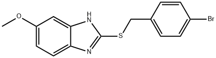 2-[(4-bromobenzyl)sulfanyl]-1H-benzimidazol-5-yl methyl ether Structure