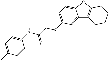 N-(4-methylphenyl)-2-(6,7,8,9-tetrahydrodibenzo[b,d]furan-2-yloxy)acetamide,380645-90-9,结构式