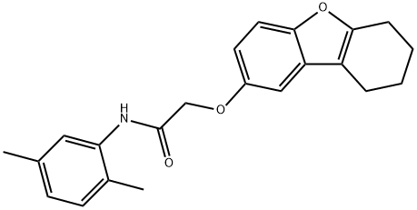 N-(2,5-dimethylphenyl)-2-(6,7,8,9-tetrahydrodibenzo[b,d]furan-2-yloxy)acetamide Struktur