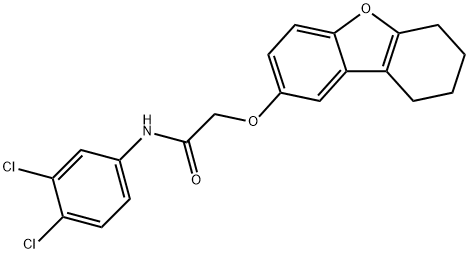 N-(3,4-dichlorophenyl)-2-(6,7,8,9-tetrahydrodibenzo[b,d]furan-2-yloxy)acetamide Struktur