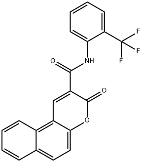 3-oxo-N-[2-(trifluoromethyl)phenyl]-3H-benzo[f]chromene-2-carboxamide,380646-28-6,结构式