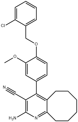 380647-37-0 2-amino-4-{4-[(2-chlorobenzyl)oxy]-3-methoxyphenyl}-5,6,7,8,9,10-hexahydrocycloocta[b]pyridine-3-carbonitrile